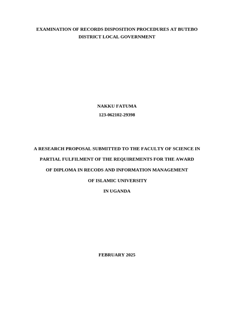 Records Disposition at Butebo District | PDF | Records Management ...