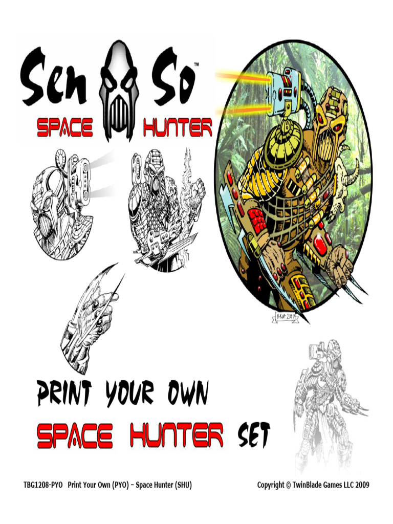 Print Your Own Space Hunter Game Guide | PDF | Printer (Computing) | Paper