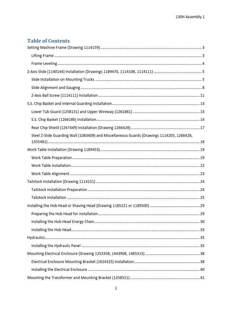 130H Machine Assembly Guide | PDF | Screw | Nut (Hardware)