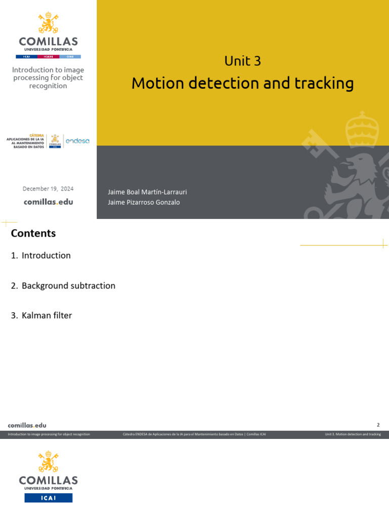 Motion Detection and Tracking Techniques | PDF | Kalman Filter ...
