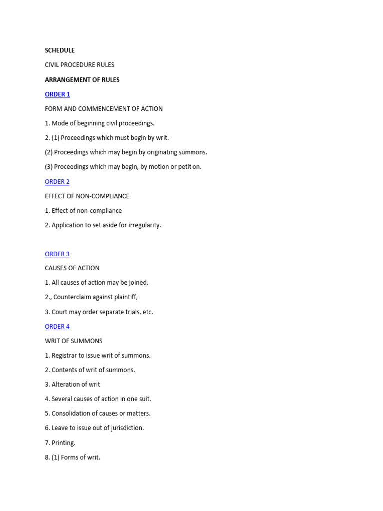 Civil Procedure Rules Overview | PDF | Will And Testament | Default ...