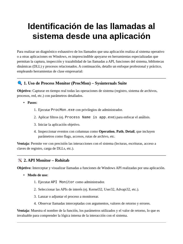 Monitoreo de Llamadas API con Rohitab | PDF | Ingeniería de software ...