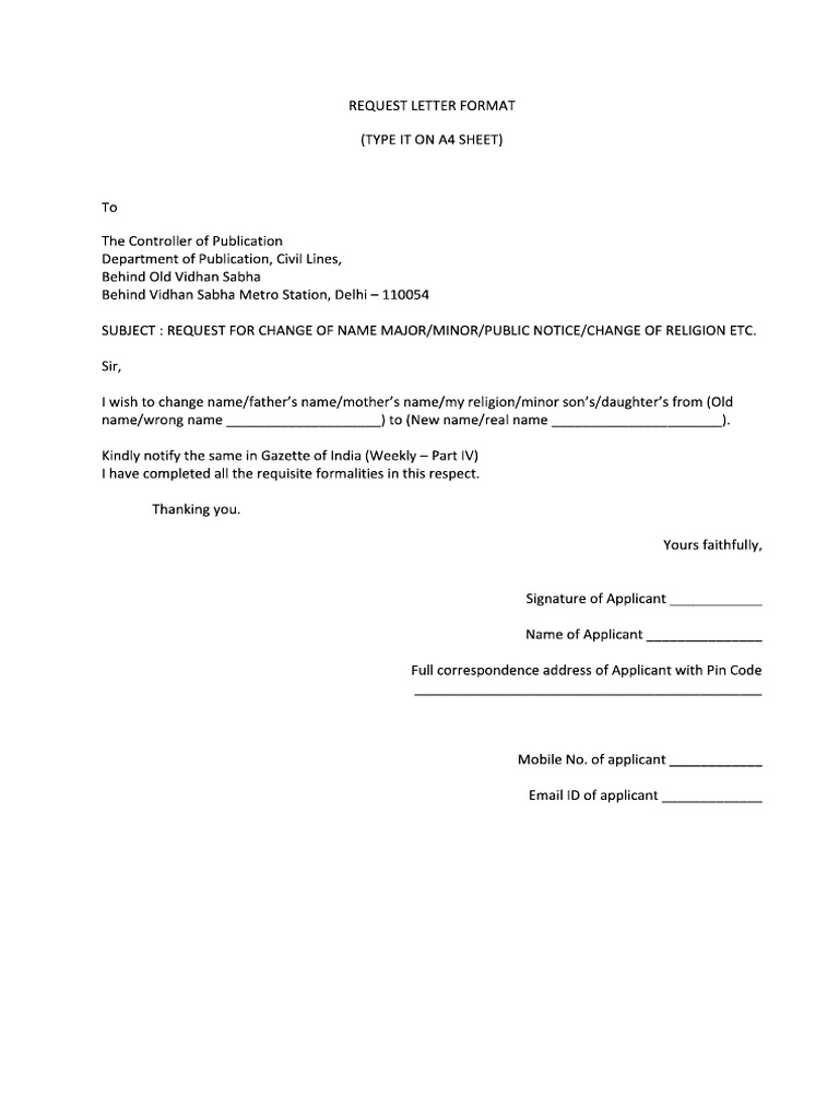 Request Letter | PDF
