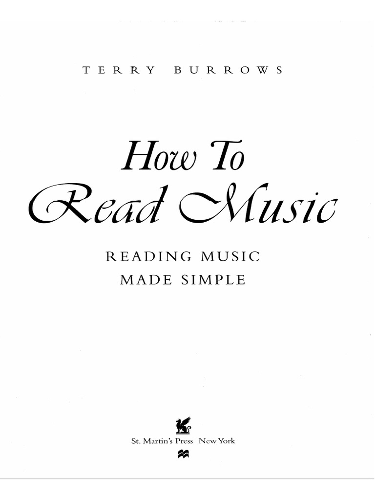 Terry Burrows - How To Read Music | PDF