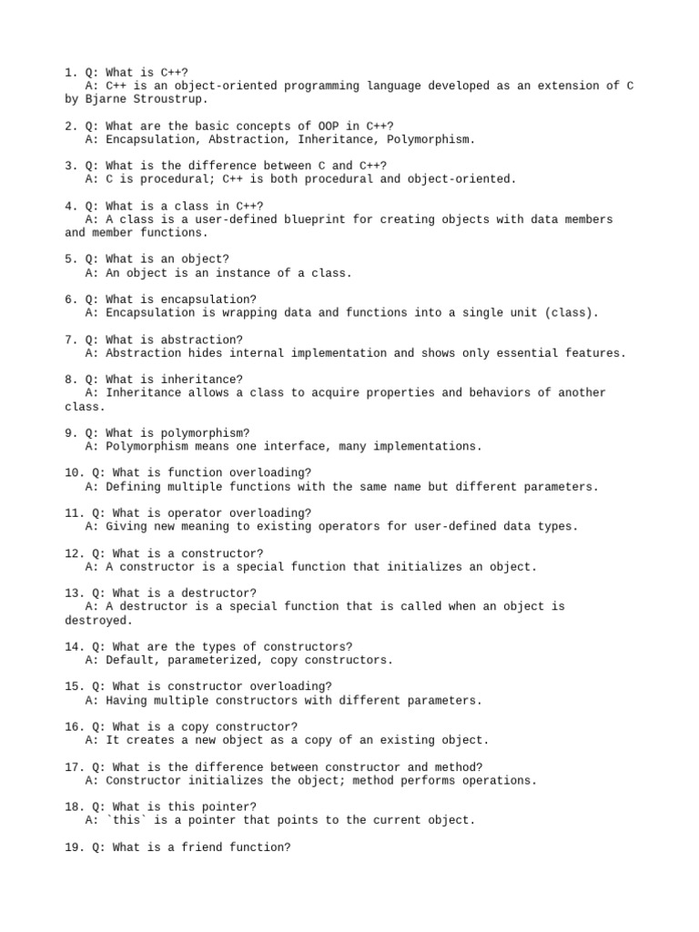 C++ Programming Basics Explained | PDF | C++ | Class (Computer Programming)