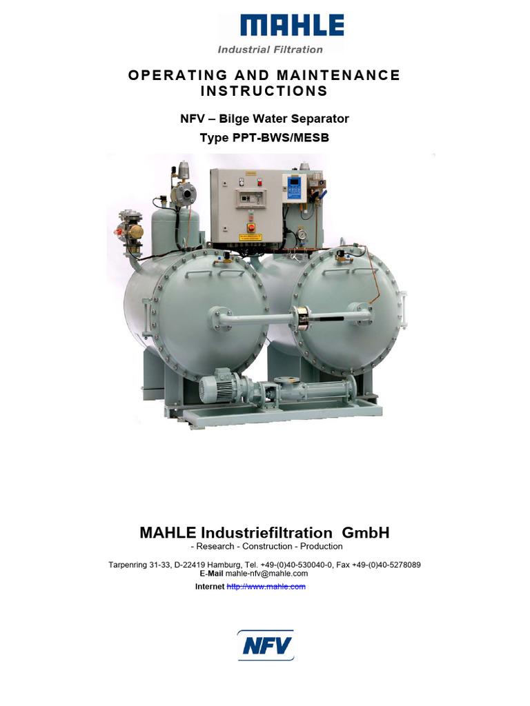 Instruction Manual PPT BWS MESB 10000 | PDF | Valve | Pump