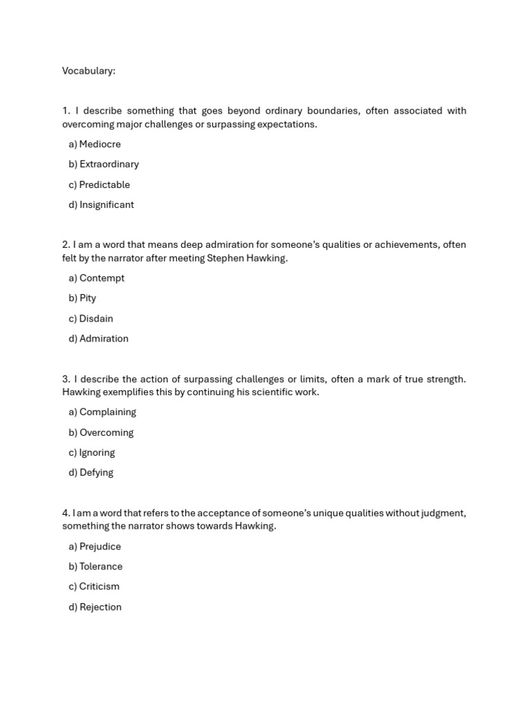 Module 1 Readiness Quiz Vocabulary Pdf
