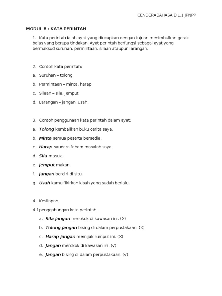 Modul 8 Kata Perintah Pdf