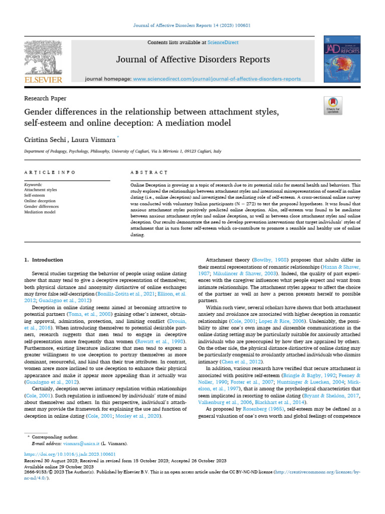 Gender Differences in Online Deception | PDF | Structural Equation ...