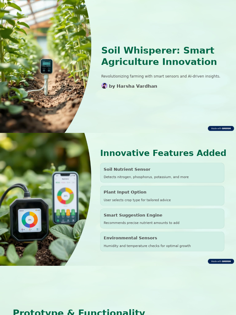 Soil Whisperer Smart Agriculture Innovation | PDF