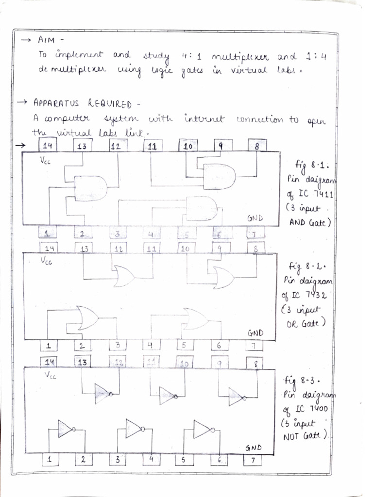 Virtual Lab Setup for 4:1 Multiplexer | PDF