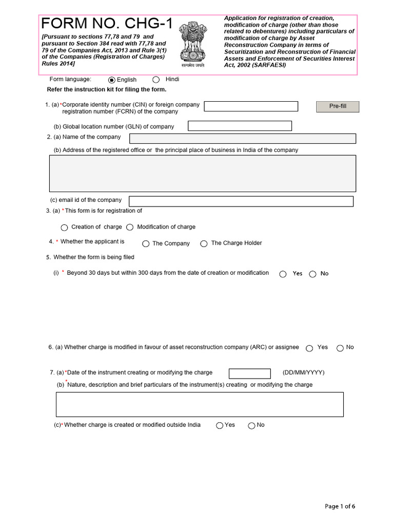 Form - CHG-1-02 12 2015 | PDF | Property | Civil Law (Common Law)