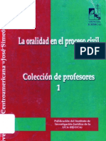 La Oralidad en El Proceso Civil - Guillermo A. Parada Gamez