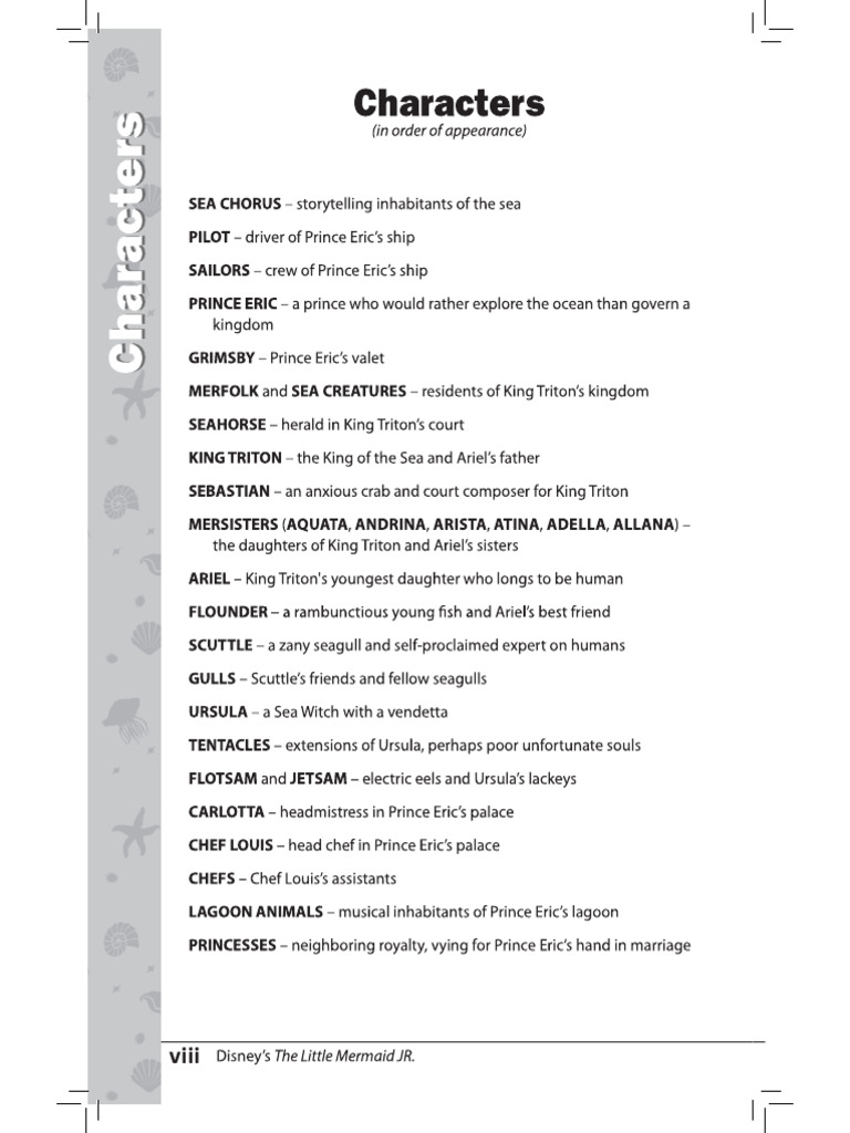 Character Breakdown | PDF