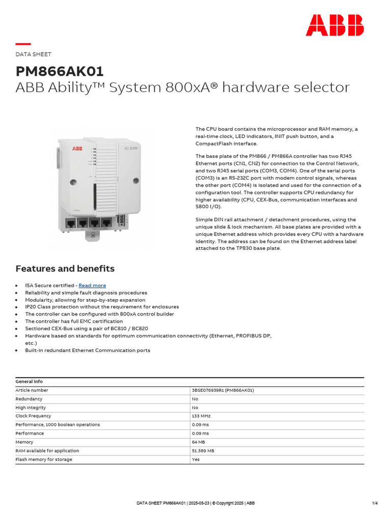 Product PM866AK01 | PDF | Central Processing Unit | Input/Output
