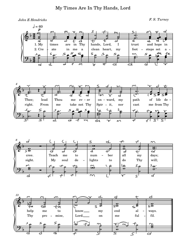 My Times Are In Thy Hands Hymn | PDF
