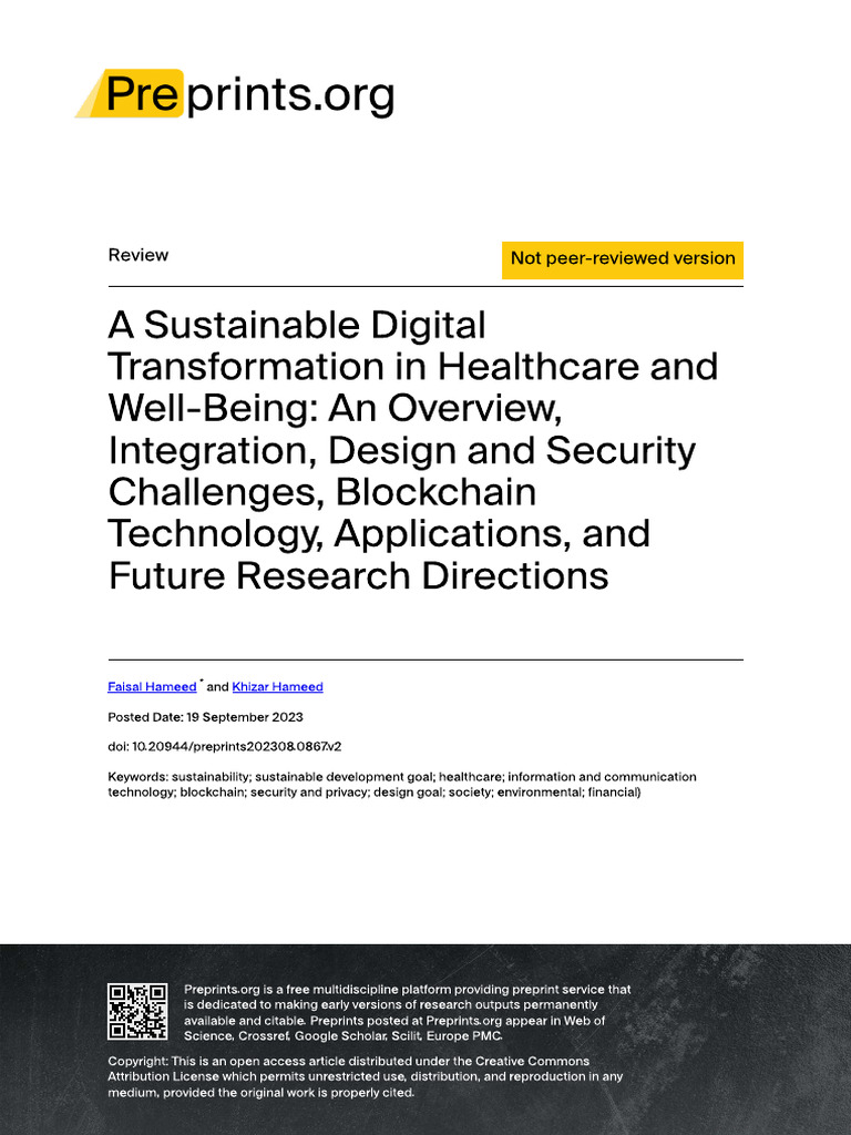 Sustainable Digital Transformation in Healthcare | PDF | Internet Of ...