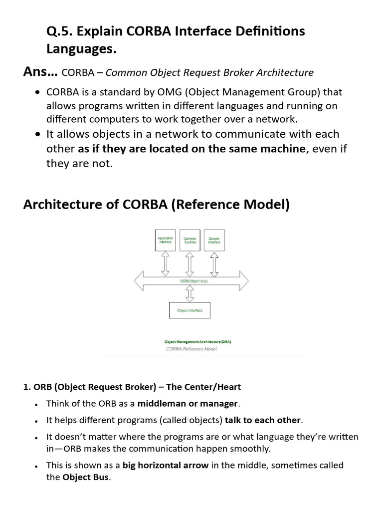 Understanding CORBA and ORB Functions | PDF | Common Object Request ...