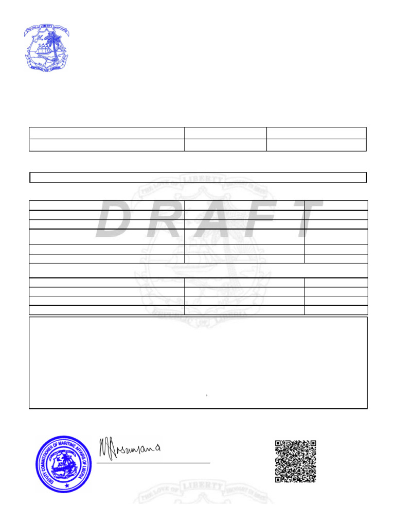 Liberia Maritime Authority Manning Document | PDF | Sailor | Water ...