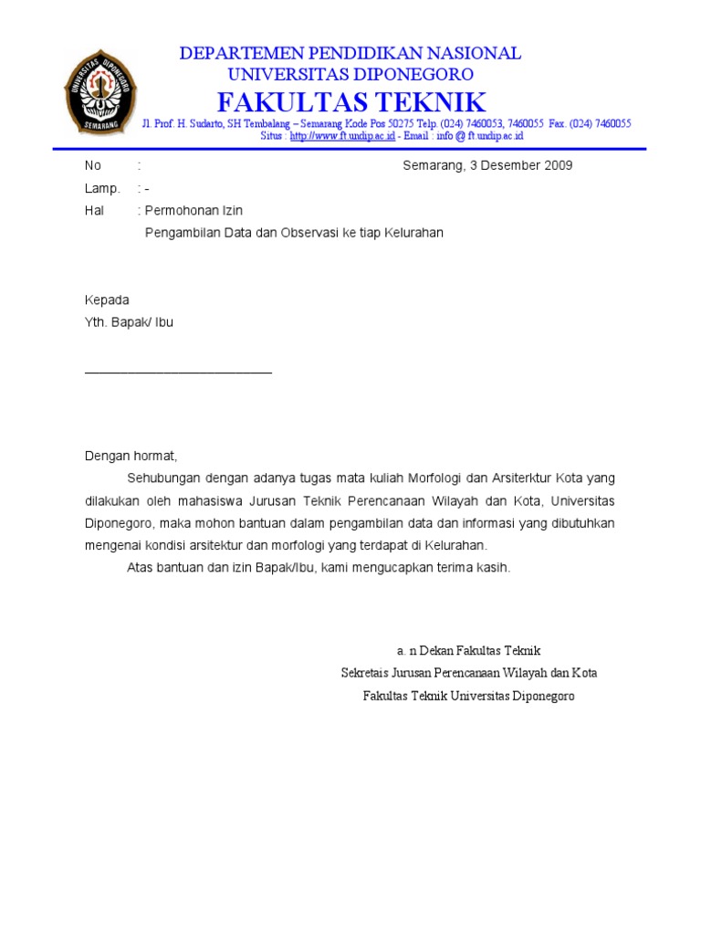 Contoh Surat Survey Untuk Mengadakan Kelas Tuisyen Berbayar