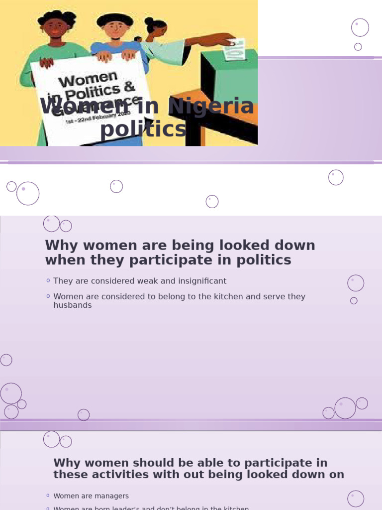 Challenges Women Face in Nigerian Politics | PDF