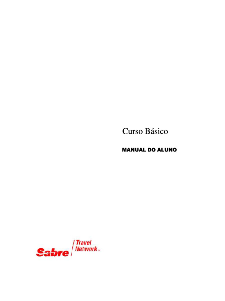 Manual do Aluno: Curso Básico Sabre | PDF | Agência de viagens
