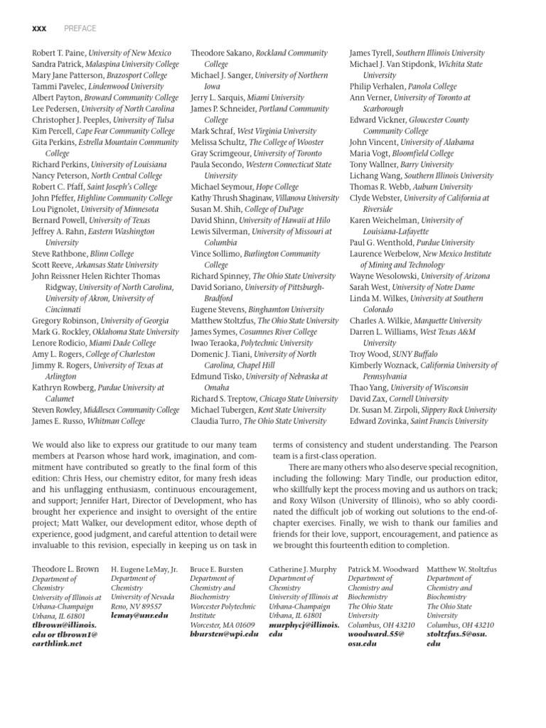 Chemistry Authors and Contributors List | PDF | Academia | Higher Education