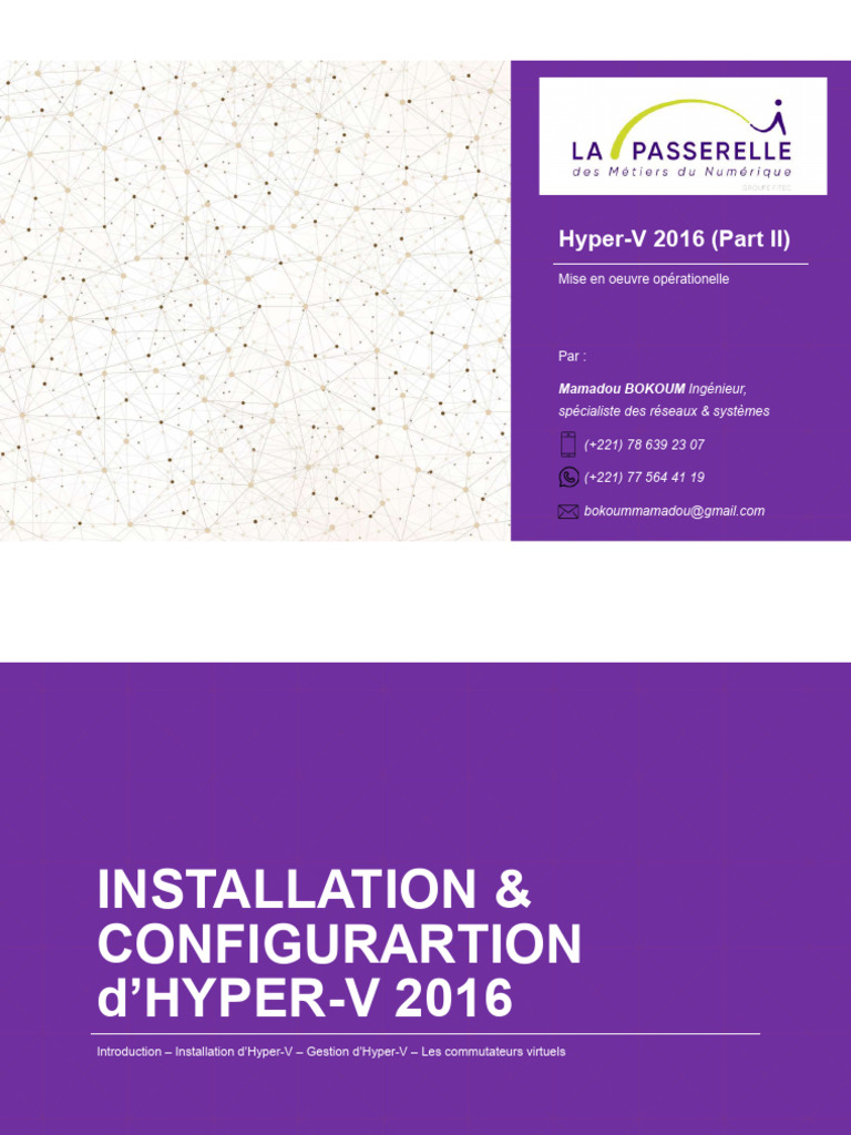 Installation et configuration d'Hyper-V 2016 | PDF | Active Directory ...