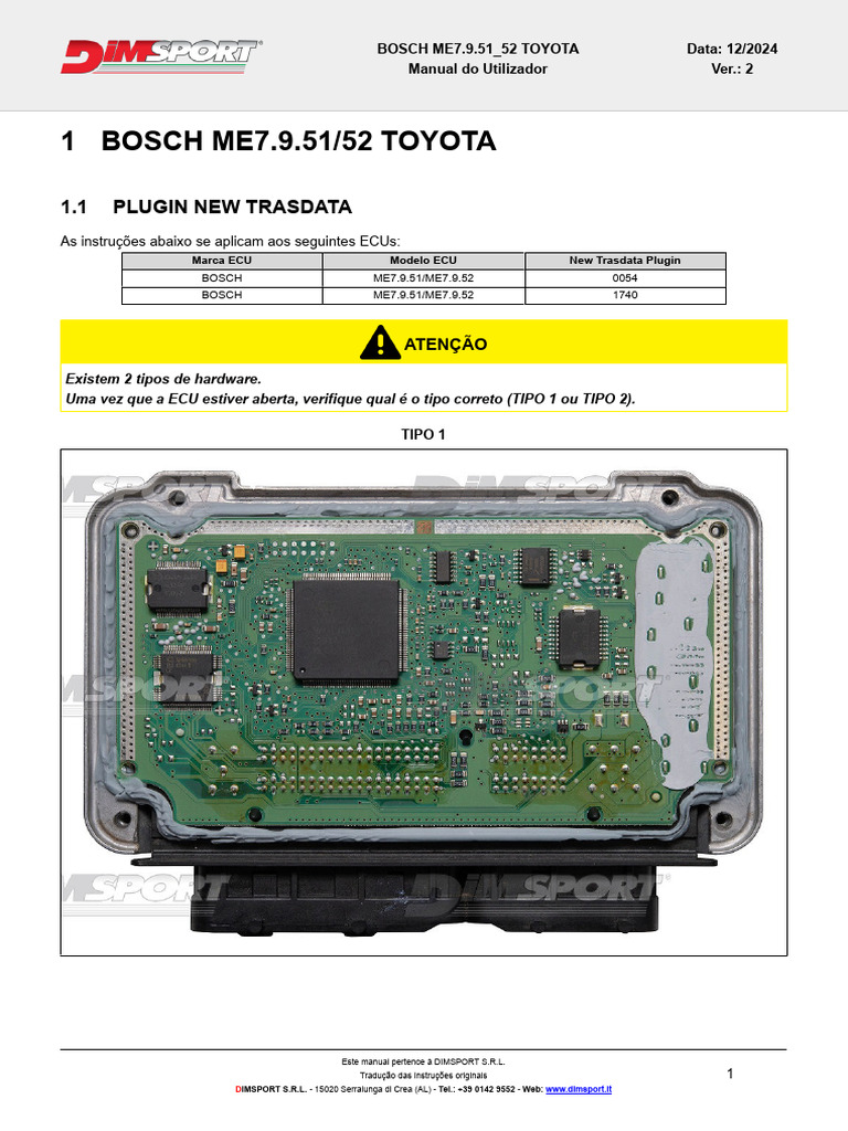 Conexões para ECU BOSCH ME7.9.51/52 | PDF | Engenharia da Computação ...