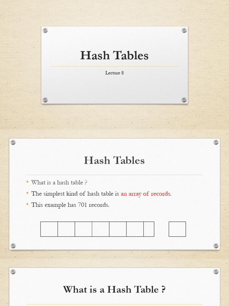 Hash Table Basics and Operations | PDF | Computer Programming ...