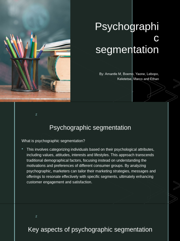 PSYCHOGRAPHIC SEGMENTATION | PDF | Market Segmentation | Marketing