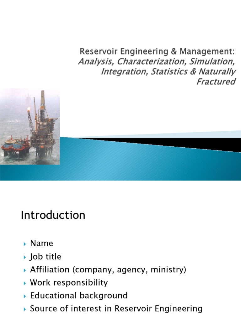 Petroleum Reservoir Management Overview | PDF | Petroleum Reservoir ...