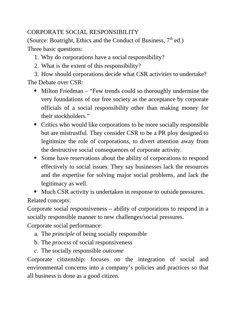 Understanding Corporate Social Responsibility | PDF | Corporate Social ...