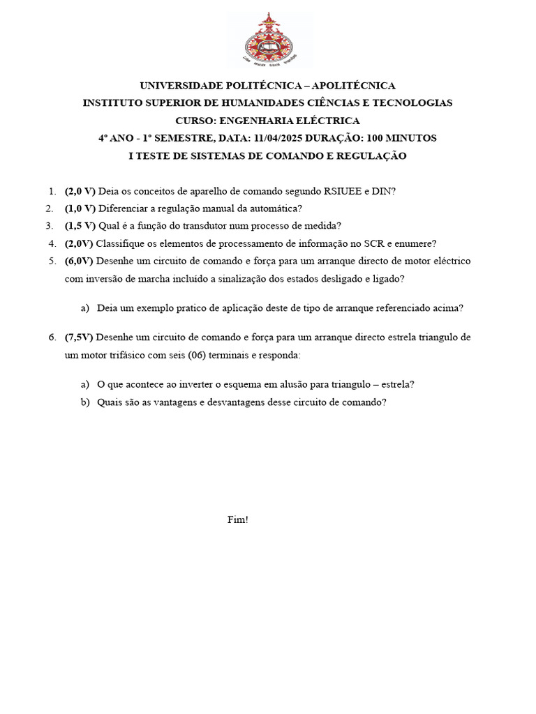 I Teste SCR | PDF