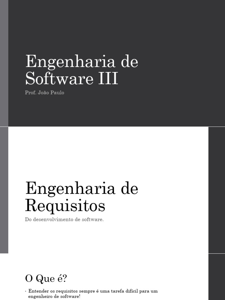 Engenharia de Requisitos em Software | PDF | Engenharia de Software ...