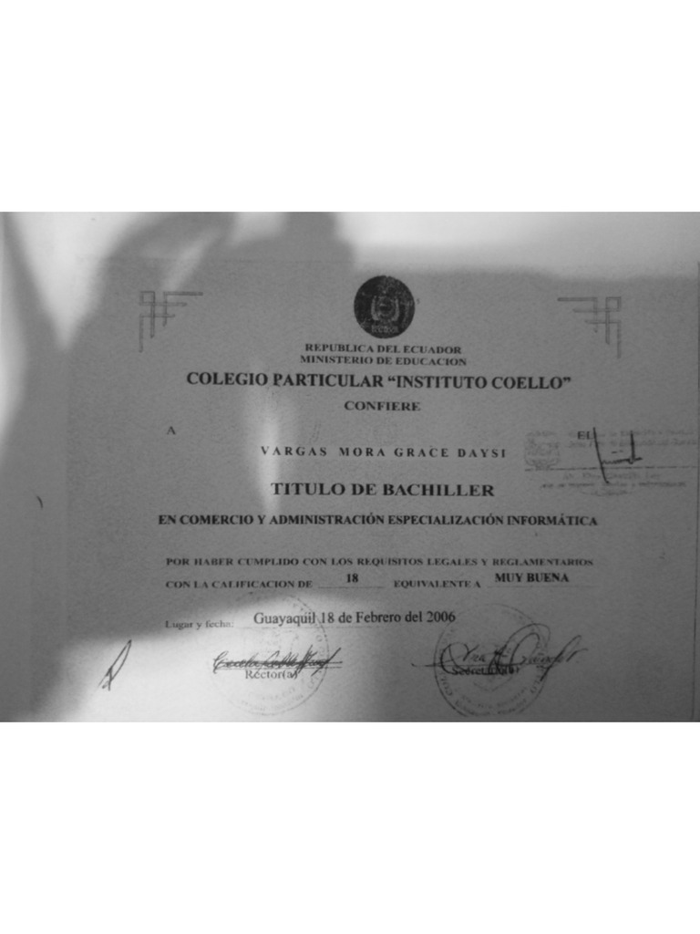 Titulo de Bachiller | PDF