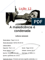 Lição 12 - A Maledicência É Condenada