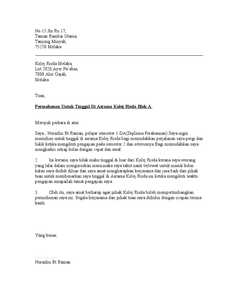 Surat Rayuan Pdf