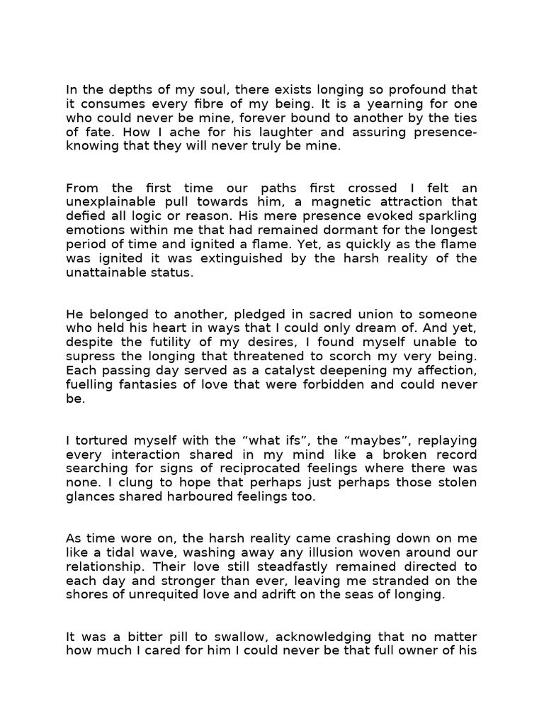 Unrequited Love A Bittersweet Longing PDF