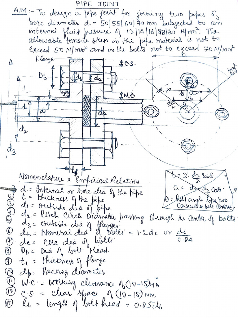 Pipe Joint Design and Calculations | PDF | Pipe (Fluid Conveyance ...