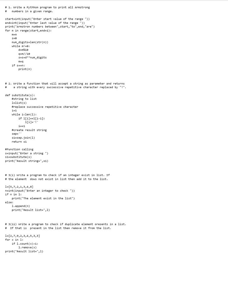 Python Practical Exercises for O Level | PDF | Computer Programming ...