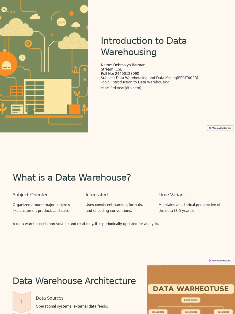 Introduction to Data Warehousing Basics | PDF | Data Warehouse | Warehouse