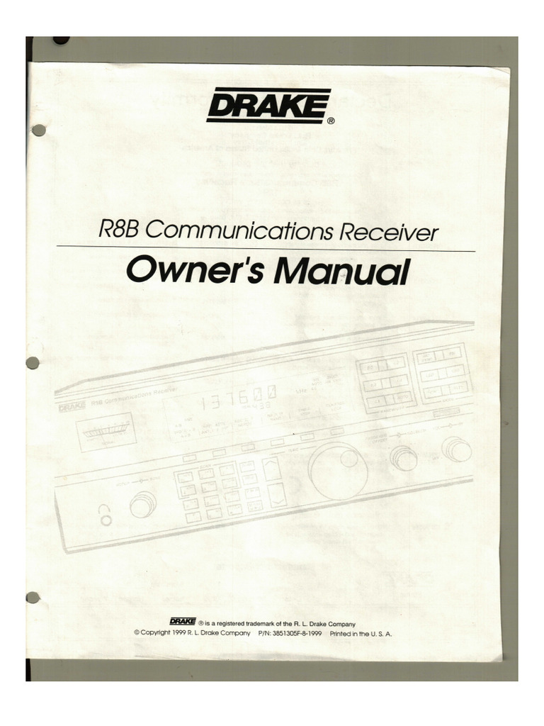 Drake R8B Receiver Manual | PDF