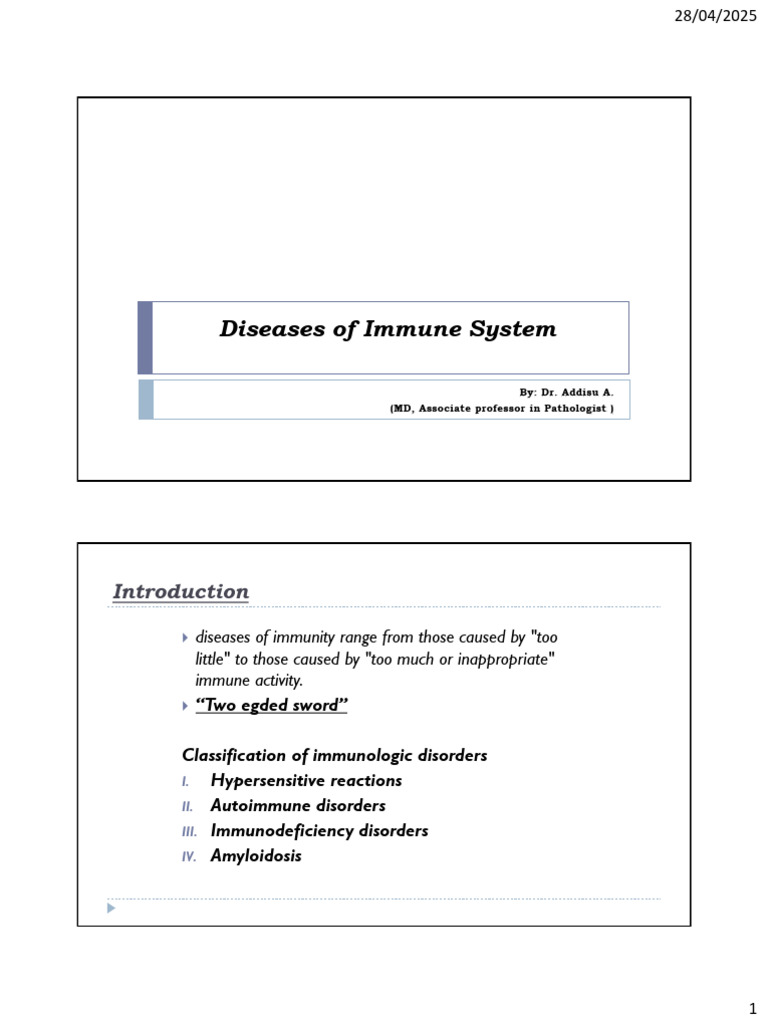 7 Diseases of Immunity and Their Types. | PDF | Immune System | Immune ...