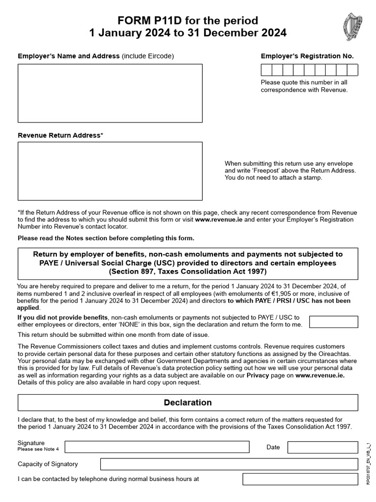 P11D Form Guide for 2024 | PDF | Expense | Employment