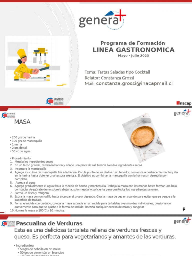 PPT Genera+2023 Linea Gastronómica 10 05 2023 | PDF | Panes | Queso