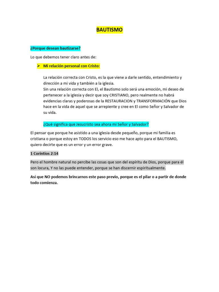 Importancia del Bautismo en Cristo | PDF | Cristo (título) | Iglesia ...