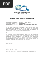 Consignment Security Declaration Form | PDF