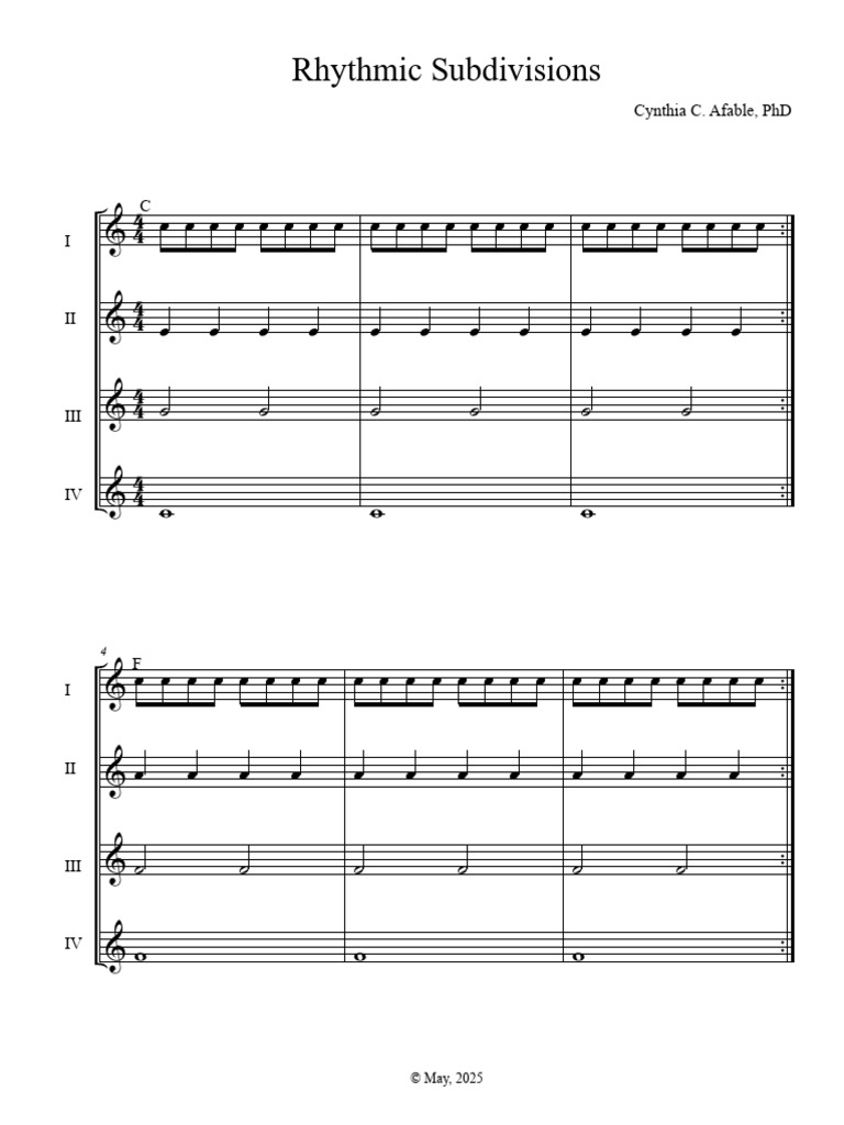 Rhythmic Subdivision | PDF