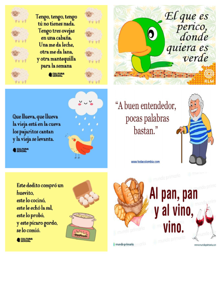 Retahilas Trabalenguas y Refranes | PDF